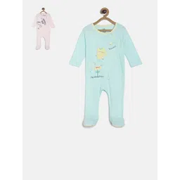 MINI KLUB Infant Girls Pack of 2 Printed Sleepsuits-picture-29