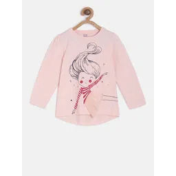 MINI KLUB Infant Girls Pink & Red Printed Pure Cotton Top-picture-10