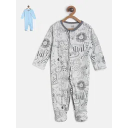 MINI KLUB Infants Boys Pack Of 2 Pure Cotton Sleepsuits-picture-40