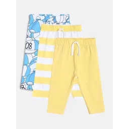 MINI KLUB Infants Boys Pack Of 3 Printed Cotton Joggers-picture-46