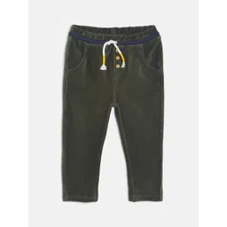 MINI KLUB Kids-Boys Black Solid Corduroy Track Pants-picture-12