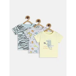 MINI KLUB Pack of 3 Boys Graphic Printed Round Neck Cotton T-shirts-picture-44