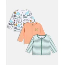 mini klub Pack of 3 Printed Front Open Vest-picture-32