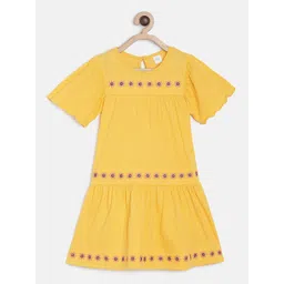 MINI KLUB Yellow A-Line Dress-picture-45