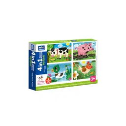 Mini Leaves Kids Farm Animals 4 in 1 Jigsaw Wooden Puzzles-picture-37