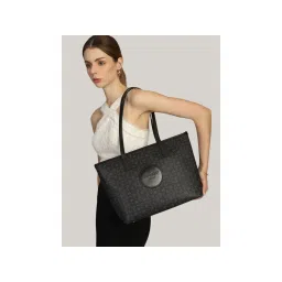 MINI WEST LONDON Black East West Luxe Tote Bag with Pouch-picture-21