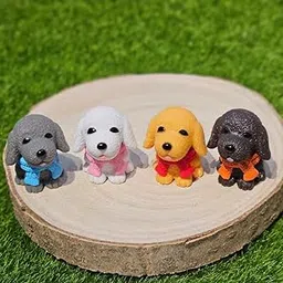 Miniature Dogs Set of 4 for Mini Garden Decor | Tiny Puppy Figurines for Fairy Garden, Terrariums, Dollhouse Accessories & Gifting | Small Animals for DIY Crafts & Home Decor-picture-30