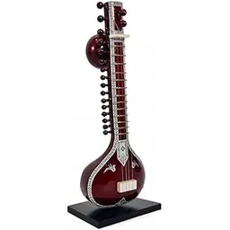 Miniature Sitar (25x8x10cms) - Showpiece for Office Desk, Home Decor, Car Dashboard - Mini Toy-picture-26