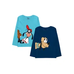Minicult Boys Pack Of 2 Goofy and Pluto Printed Cotton T-shirt-picture-11