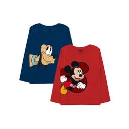 Minicult Boys Pack Of 2 Mickey & Pluto Printed Cotton T-shirts-picture-45