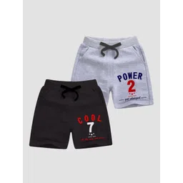 Minicult Boys pack of 2 Typography Printed Shorts-picture-24