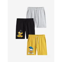 Minicult Boys Pack Of 3 Mickey & Friends Printed Cotton Shorts-picture-33