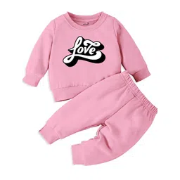 Minicult Infant Kids Printed Round Neck T-shirt with Trousers-picture-30