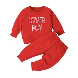 Minicult Infant Kids Printed Round Neck T-shirt with Trousers-picture-33