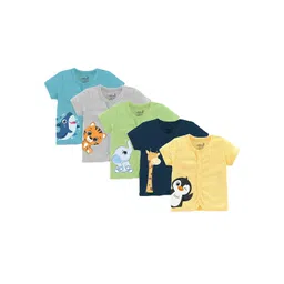 Minicult Infants Pack Of 5 Printed Cotton Jhablas JBL_HF_E004_14_P5-picture-44