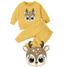 Minicult Kids Elk Printed T-shirt with Pyjamas-picture-11