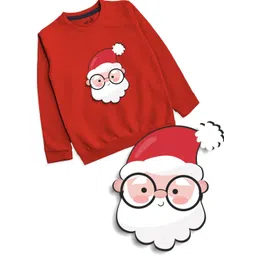 Minicult Kids Graphic Printed Cotton Pullover Christmas Sweatshirt-picture-32