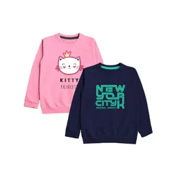 Minicult Kids Pack of 2 Graphic Printed Cotton Pullover Sweatshirt-picture-33