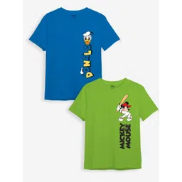 Minicult Kids Pack of 2 Mickey Mouse Printed Cotton T-shirt-picture-32