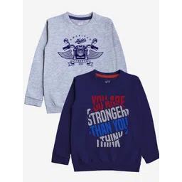 Minicult Kids Pack Of 2 Printed Cotton Sweatshirt-picture-19