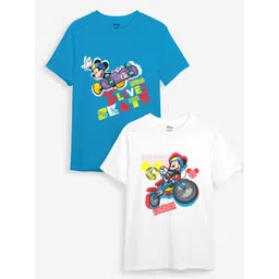 Minicult Kids Pack of 2 Printed Cotton T-shirt-picture-17