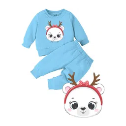 Minicult Kids Panda Printed T-shirt with Pyjamas-picture-12