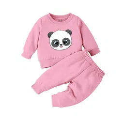 Minicult Kids Panda Printed T-shirt with Pyjamas image 4
