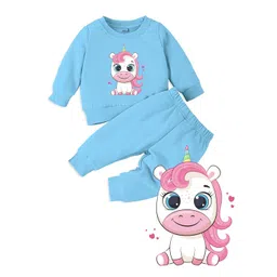 Minicult Kids Printed Long Sleeves T-shirt with Pyjamas-picture-22