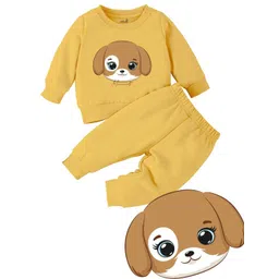 Minicult Kids Printed Long Sleeves T-shirt with Pyjamas-picture-51