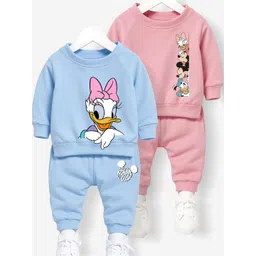 Minicult Kids Printed Round Neck Pack Of 2 Sweatshirt With Joggers-image-13