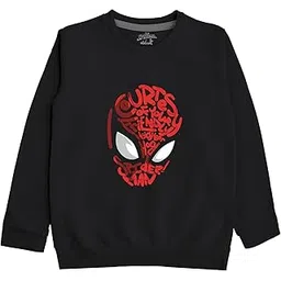minicult Spiderman Regular Fit Character Printed Full Sleeve Sweatshirt for Boys and Girls(Pack of 1)(15-16 Years)-picture-10