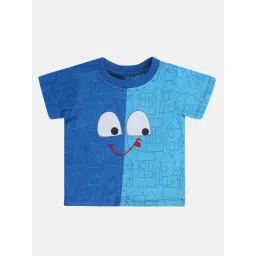 Miniklub Blue Knit Regular Printed T-Shirt-picture-44