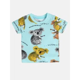 Miniklub Blue Knit Regular Printed T-Shirt-picture-30