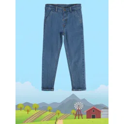 MINIKLUB Boys Blue Solid Jeans-picture-35