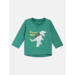 MINIKLUB Boys Green Knit Long Sleeve Stripes Print T-Shirt-picture-42