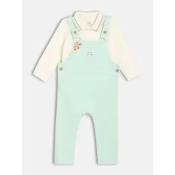 Miniklub Boys Green Regular Fit Printed Dungaree Set-picture-36