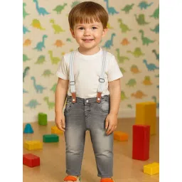 Miniklub Boys Grey Cotton Denim Pants-image-48