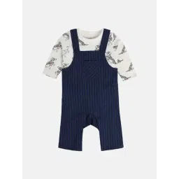 Miniklub Boys Grey Regular Fit Dungaree Set-picture-32