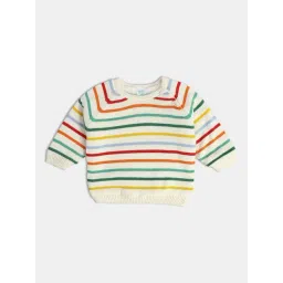 MINIKLUB Boys Multicolor Cotton Striped Full Sleeves Sweater-picture-36