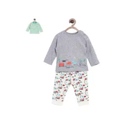 MINIKLUB Boys Multicolor Graphic Print Full Sleeves T-Shirt (Pack Of 2) with Pants-picture-28