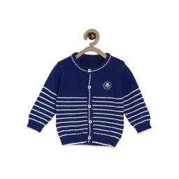 MINIKLUB Boys Navy Self Design Full Sleeves Sweater-picture-28