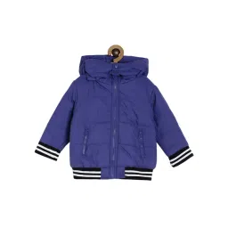MINIKLUB Boys Navy Solid Full Sleeves Jacket-picture-25