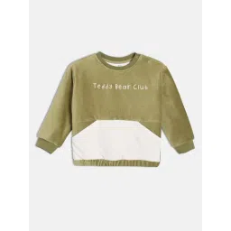 Miniklub Boys Olive Cotton Embroidered Sweatshirt-picture-18