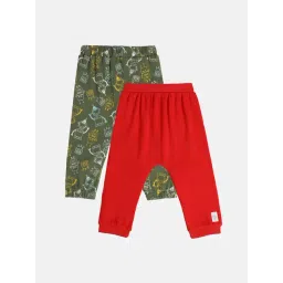 Miniklub Boys Olive Green & Red Regular Fit Knitted Bottom - Pack of 2-picture-37