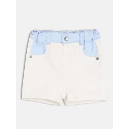 Miniklub Boys White Cotton Color Block Shorts-picture-17
