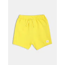 MINIKLUB Boys Yellow Cotton Solid Shorts-picture-16