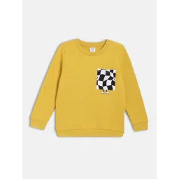 Miniklub Boys Yellow Knitted Regular Fit Sweatshirt-image-26