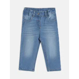 Miniklub Girls Blue Cotton Denim Pants-picture-41