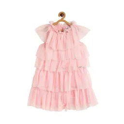 MINIKLUB Girls Light Pink Solid Dress-picture-34