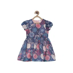 MINIKLUB Girls Navy Floral Print Dress-picture-12